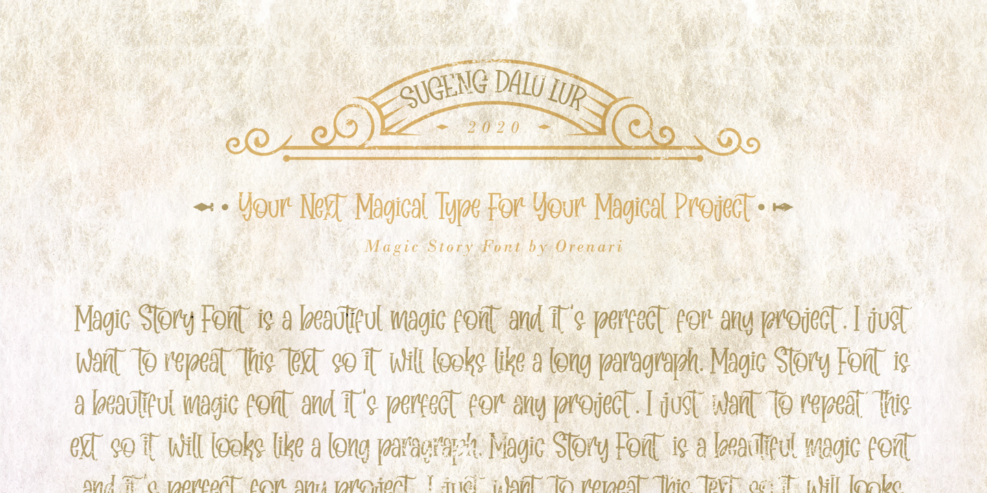 Magic Story Regular Font preview